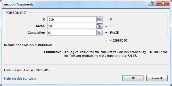 g. Complete the dialog box as shown below and click OK. Click into the box and then click on cell C17 (where your zero is). Enter the numeric value of from the problem. Enter 0 here h.