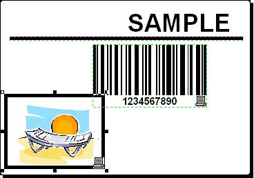 Chapter 3: Label Design and Printing 3. Click on the icon in the Toolbox and point the mouse to the upper left corner of the picture. 4.