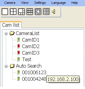 Right click on the find Cam ID and select Web Configuration to access the IP cam s web page for configuration.