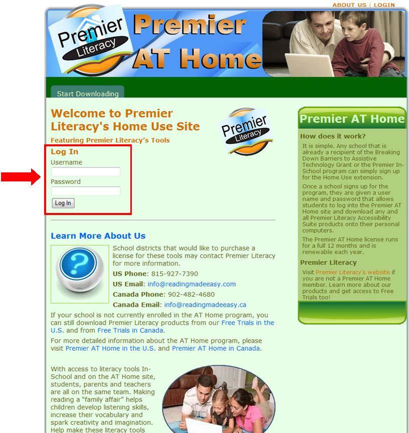 LOGIN INSTRUCTIONS Go to www.premierathome.com and download and install as many products as you need.