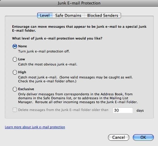17. To turn off client Junk-Email filtering,