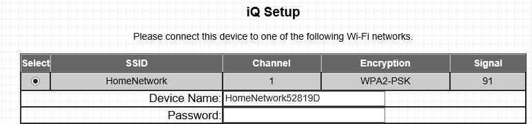 Click on the Universal Wi-Fi Extender mode. 3. You will see the iq Setup screen, as shown below.