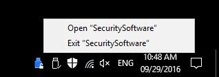 2.3. Exiting this Security Software - Before performing this operation, be sure to complete all work being carried out inside the security area.