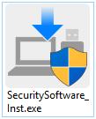 3) Next, click Extract. 4) An executable file named SecuritySoftware_Inst.exe is created.