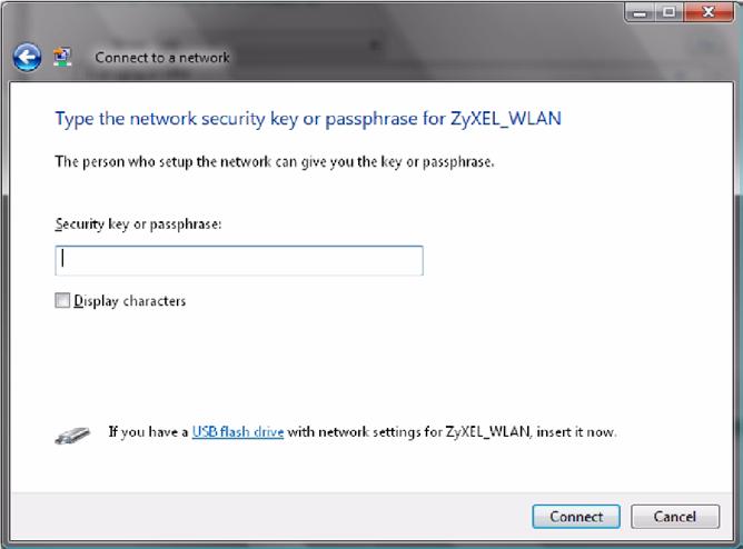 Appendix C Windows Wireless Management Figure 77 Vista: Enter Security