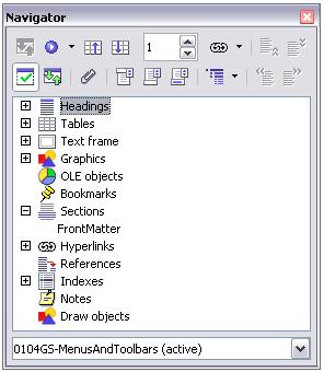 Using the Navigator Content View icon Figure 20.