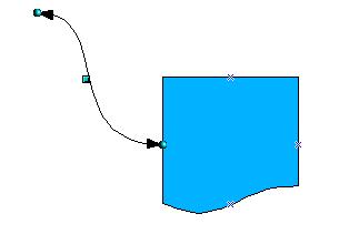 In this case, when you move the object or the connector, Draw will automatically choose the best glue point to minimize the length of the connector: Figure 18: Selecting a gluepoint Draw will try to