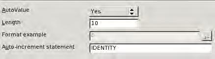 Creating a database b) Select Integer[INTEGER] as the Field Type. c) Change the Field Properties in the bottom section. Change AutoValue from No to Yes (Figure 119).