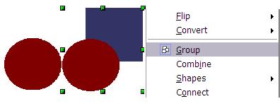 Grouping and combining objects Grouping and combining objects Using Draw, you can combine drawing objects together in two distinct ways: grouping and combining.