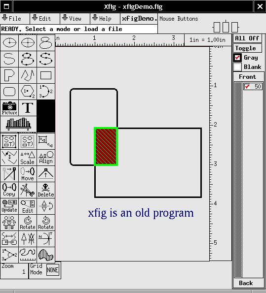 Example 3: Xfig A long-standing free program for drawing Interface