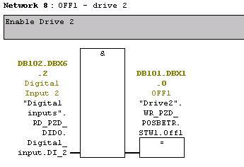 4.5 Setting the standard program 10. FC2 Network 8: Drive enable, drive 2 11.
