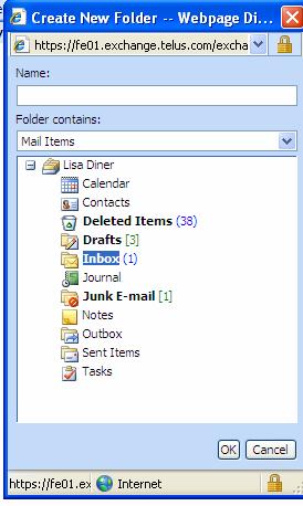 First, select a logical name for the folder. Type the name you desire in the Name: area.