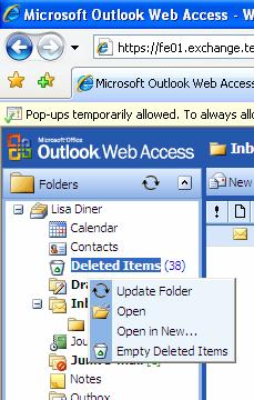 Moving, Deleting, and Recovering Mail Messages You should now have a feel for Outlook Web Access 2003.