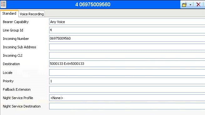 3.1.8.2 Configure Incoming Call Routes Configure the Incoming Calls route for the BRI line which is connected to the PSTN. Create one call route each for extensions C and T as shown in Table 2.