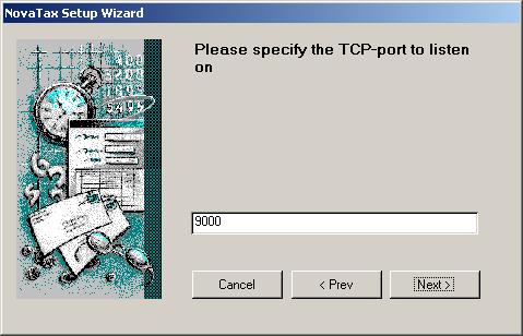 Specify a TCP port of 9000 and click Next. This port must match the port which is shown in Figure 5 ( 9000 is the default port used by Avaya IP Office as CDR interface).