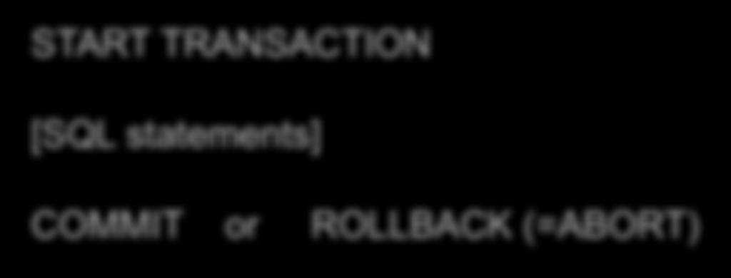 Transaction Definition: a transaction is a sequence of updates to