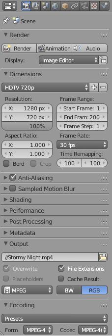 1- The Blender Interface Adding Motion to Your Scene Open your Landscape Scene file and go to your scene buttons. It s time to animate our dark and stormy night.