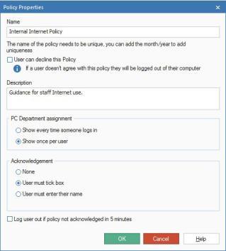 Enforce Acceptable Use Policies Version 4 introduces a flexible module to support the delivery and tracking of Acceptable Use Policies across the enterprise.