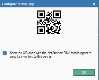 For added convenience, you can also use the Console s on-screen QR code to configure and register mobile devices with the DNA server.