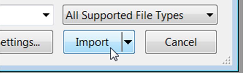 confirm the import by clicking Continue.