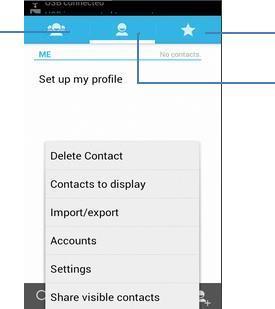3.2 Contacts 1. Click Contacts to open the contacts list; 2. Click to add the new contact; 3.