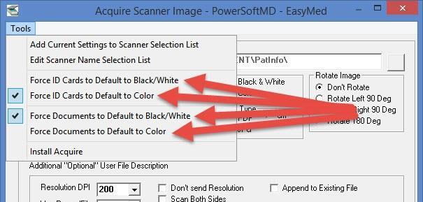 10/11/2018 0025 You can easily set your scanner options for Documents & ID Cards to indicate if you wish to default to Color or Black & White scanning.