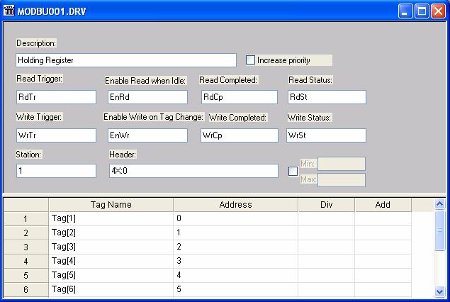 Configuring the Standard Driver Worksheet This section explains how to configure a Standard Driver Worksheet (or Communication table) to associate application tags with the PLC addresses.