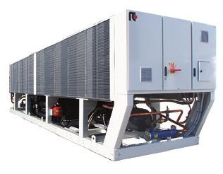 EAGLE FREE Air cooled liquid chillers with freecooling system equipped with scroll compressors and axial fans.