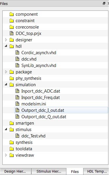 Tutorial Steps 2. In the File menu in Libero SoC, select Import Files. For Files of type, select HDL Stimulus file (*.vhd,*.v) and import the ddc_test.vhd file.
