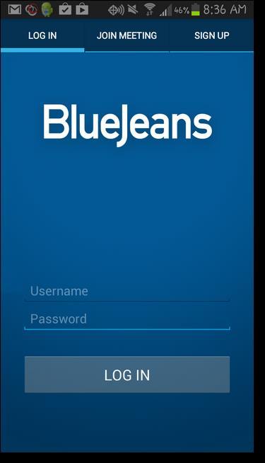 email address), or Participants without a Blue Jeans account, click Join Meeting at the top 3.
