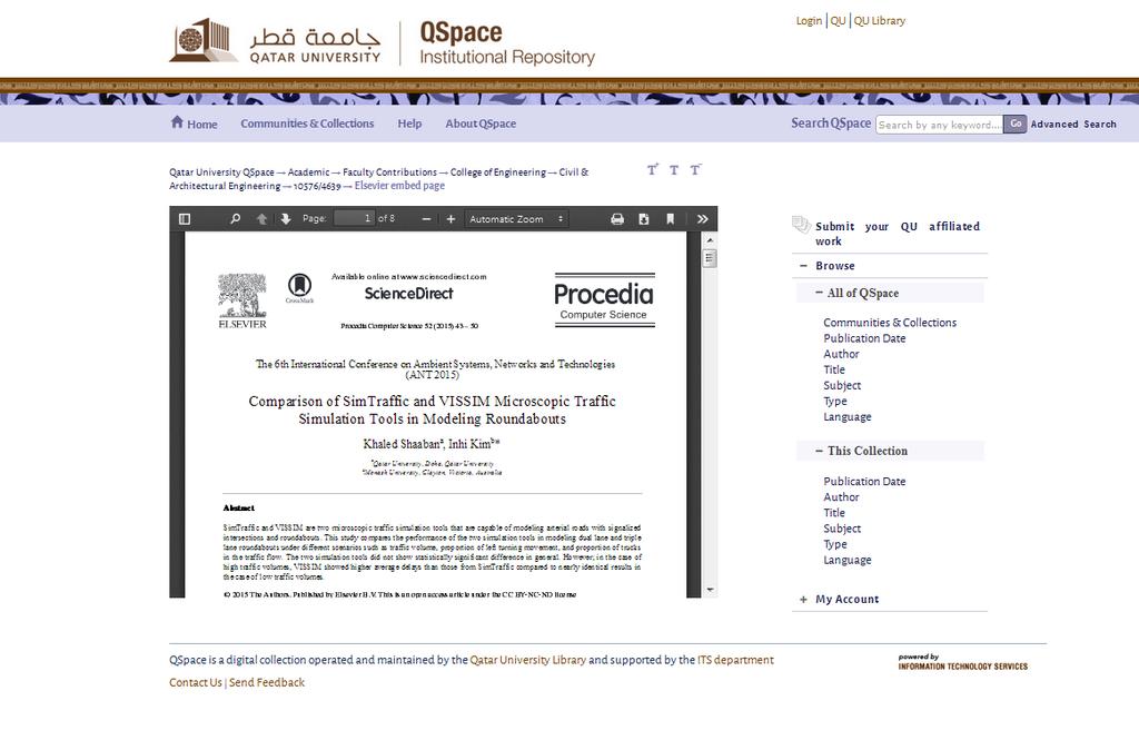21 QSPACE: EMBEDS OPEN ACCESS AND FULL TEXT PDFS FOR