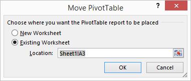 There are two ways in which a PivotTable can be used and manipulated: NORMAL LAYOUT as shown on the previous page.
