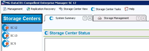 3) After logging in to Enterprise Manager with the new user SMIS, add one or more Dell Compellent Storage Centers that will be made available to SCVMM 2012, as shown in Figure 5.