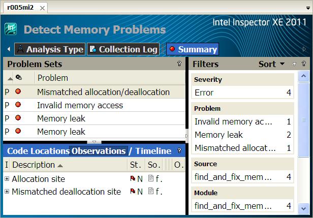 Intel Inspector XE 2011 Advancing Application Reliability, Code Quality and Security Powerful Robust Dynamic Analysis Memory errors Invalid Memory Accesses Memory Leaks Uninitialized Memory Accesses
