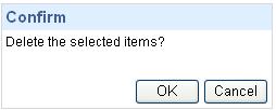 Clicking on Delete the selected addresses opens a window in which the user can use the checkboxes to choose specific addresses. The user is required to confirm deletions.