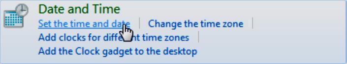 19 Now click the Change date and time button: You can also click the clock in the Taskbar and then click Change date and time settings: 6.