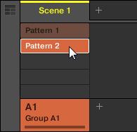 Creating Beats Adding a Second Pattern 4.2.4.1 Switching Patterns in the MASCHINE Software 1.