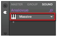 Adding a Bass Line Accessing the Plug-in Parameters 3. In the Plug-in List below, click Massive to select it.