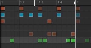 Creating Beats with the Step Sequencer Adjusting the Step Grid The Step Grid with the default resolution (1/16th note). To change the Step Grid resolution, do the following: 1.