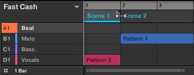 Creating an Arrangement Managing Sections Click and drag the end marker of the Section to the left.