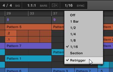 Playing Live Performing with Scenes and Sections using the Pads The next time you select a new Scene/Section or group of Scenes/Sections for looping, the switch will happen on the next division