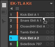 Building Your Own Drum Kit Customizing Your Drum Kit You can assign colors to your Sounds, Groups, Patterns, Scenes, and Sections. It s up to you to decide which colors to use.