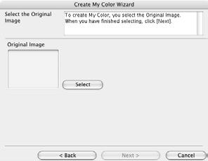 IMPORTANT To register a My Color scheme, two images are required: the pre-adjustment image and the post-adjustment image.