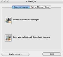 Downloading Images to Your Computer (5/6) Using Computer Commands to Download Images 1. Connect the camera to the computer with the interface cable. The Camera Control Window will display.