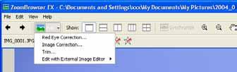 Editing Images with Other Programs This section explains how to start other image editing programs to edit an image selected in ZoomBrowser EX.