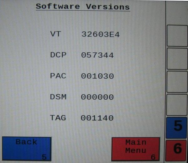 Operating Instructions for Additional Screens Diagnostics After pressing the DIAGNOSTICS key in the MAIN MENU screen, the screen on the left should appear: 1 3 2 1.