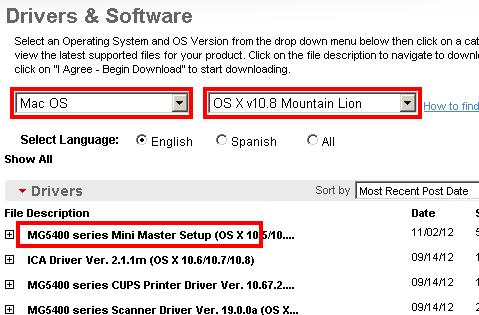 Installing the Drivers using downloaded files << Previous If you can t find your CD-ROM, you can set up the printer by downloading and installing the MG5400 series Mini Master Setup, which includes