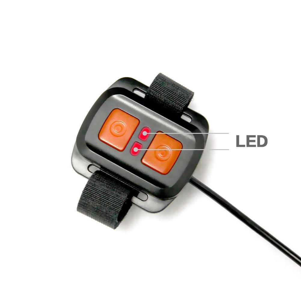 Wire Controller Function The Functions of the wire controller and the LED indicators lights are as follows: 1. Lock Videos/SOS recording - Short press any key once 2.