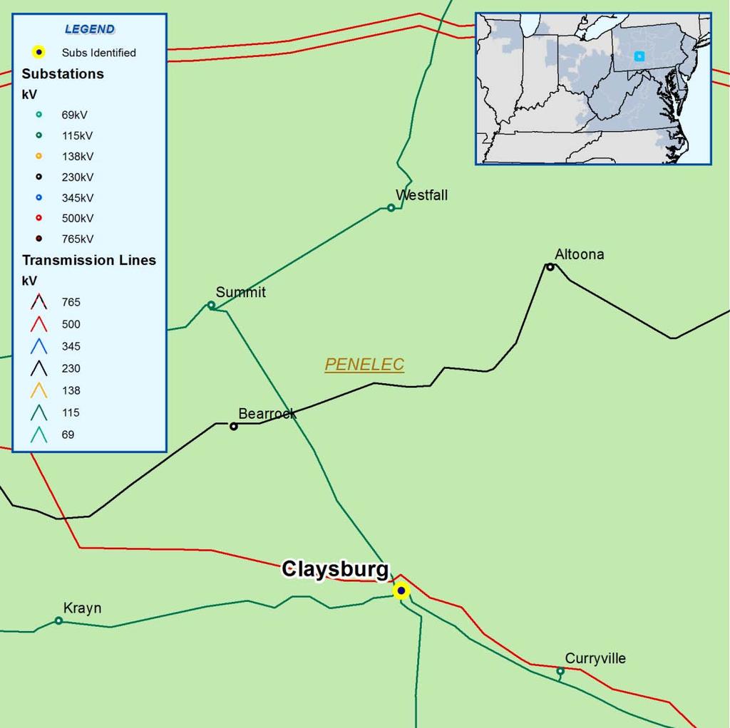 PenElec Transmission Zone Overload on the Claysburg - HCR 46 kv line segment for the loss of the Altoona