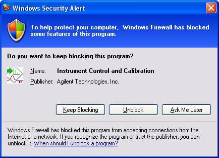 Supplemental Information Windows Security Alert Screen If in the future you receive a Windows Security Alert screen, follows the steps below: 1 Make sure you